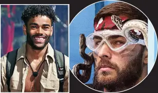  ?? ?? EXIT Malique leaves jungle in 2018
BRAVE Owen faces his fear of snakes