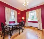  ??  ?? Left: The two-storey cottage was built in the 1880s as a home for the Head Groom of Moore Abbey estate. Above: dining room. Below, a reception