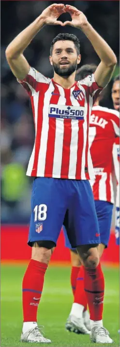  ??  ?? Felipe celebra su gol al Levante del pasado 4 de enero en el Wanda.