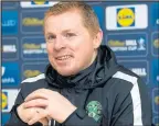  ??  ?? Neil Lennon’s Hibernian side take on Hearts at Easter Road tonight in the Scottish Cup fifth round replay