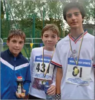  ??  ?? Miguel Fernandez, Patrick Ventura and Javi Menendez who took part in the CBS The Green 5km run.