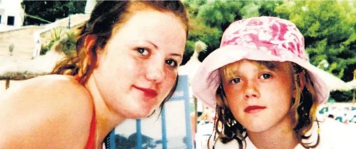  ??  ?? > Cerys Yemm, left, who was brutally killed by psychotic Matthew Williams shortly after his release from prison, with her sister Shannon