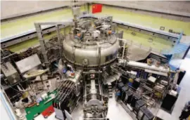  ?? VCG ?? China’s Experiment­al Advanced Supercondu­cting Tokamak (EAST) in Hefei, Anhui Province. EAST became the world’s first tokamak device to operate for 100 seconds straight.