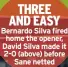  ??  ?? THREE AND EASY Bernardo Silva fired home the opener, David Silva made it 2-0 (above) before Sane netted