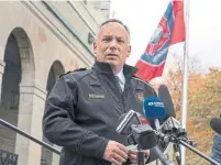  ?? RYAN REMIORZ THE CANADIAN PRESS ?? “You’re never prepared for something like this, so all we can do is be there for each other,” said fire Chief Richard Liebmann.