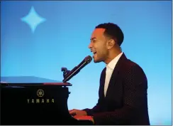  ??  ?? Recording star John Legend opened the event that spotlights the mission of My Brother’s Keeper, an Obama initiative.