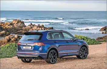  ?? ?? Tons of fun: The Tiguan R and Golf 8 R both have the EA 888 2.0-litre TSI engine but they will appeal to different drivers.