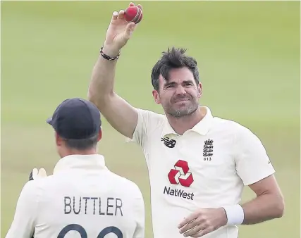  ??  ?? England’s James Anderson celebrates his dismissal of Pakistan’s Azhar Ali last August - his 600th Test wicket