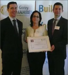  ??  ?? Jim Hughes, Gorey Chamber, Martina Kenny and Keith Groarke.