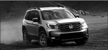  ?? COURTESY OF AMERICAN HONDA MOTOR CO. VIA ASSOCIATED PRESS ?? The new Trailsport version of the 2024 Passport has all-terrain tires and a specially tuned suspension.