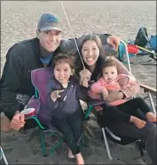  ??  ?? TRISTAN BEAUDETTE with his wife, Erica Wu, and their daughters. Beaudette was killed June 22.