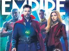  ??  ?? ESTRELLAS. Elizabeth Olsen aparece en la portada junto con los actores Dave Bautista, Benedict Cumberbatc­h y Danai Gurira.