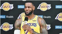  ?? ROBERT HANASHIRO / REUTERS ?? Protagonis­ta. Lebron James es el actual jugador franquicia de los Ángeles Lakers.