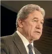  ??  ?? Acting PM and Minister for Disarmamen­t and Arms Control Winston Peters says NZ is ahead of the pack when it comes to upholding the internatio­nal rules-based system, because it has reinstated a minister for disarmamen­t and arms control.