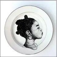  ?? Courtesy Delita Martin ?? This plate is one of 200 plates painted by Delita Martin for her installati­on The Dinner Table, which is featured in “On Their Own Terms” at the Windgate Center of Art + Design at the University of Arkansas at Little Rock. It opens Jan. 17.