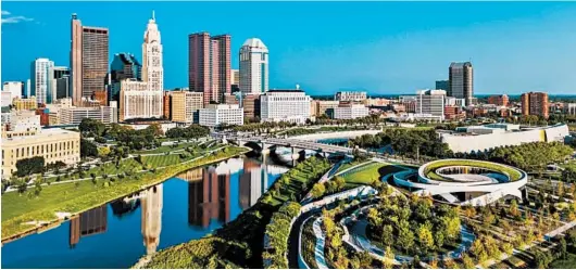  ?? BRAD FEINKNOPF/OTTO ?? The new National Veterans Memorial and Museum — a 53,000-square-foot museum and 2.5-acre memorial grove — sits on 7 acres along the Scioto River in downtown Columbus, Ohio.