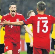  ??  ?? ROB ‘N’ GOOD Lewandowsk­i secures Bayern’s victory