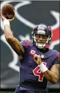  ?? MATT PATTERSON / AP 2020 ?? Deshaun Watson has broadly denied that he acted inappropri­ately.