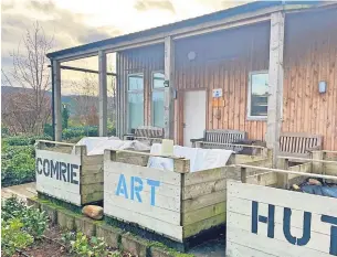  ?? ?? Creativity The art hut is situated at Comrie Croft