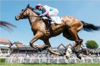  ??  ?? NEXT UP: Enable, pictured trouncing a good field in the Investec Oaks last Friday, has options now, with the King George VI and Queen Elizabeth Stakes at Ascot or the Irish Oaks at The Curragh on her radar.