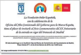  ??  ?? Invitación de la Fundación Polar con membretes oficiales.