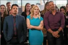  ?? PHOTO COURTESY WARNER BROS. STUDIOS ?? Michael Peña, left, Kate Winslet, star in “Collateral Beauty.” middle, and Will Smith