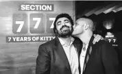  ?? PHOTO:PTI ?? Hotelier Keshav Suri ( left), one of the petitioner­s in the Section 377 case, celebrates the Supreme Court verdict