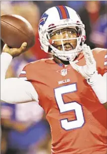  ?? GETTY ?? Bills QB Tyrod Taylor is cleared to play, which could be good or bad for Jets fans depending on your stance on tanking.