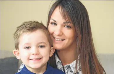  ?? Picture: Gary Browne FM4221746 ?? Louis Parvin, four, with his mum, Kaylie. Louis was airlifted to King’s College Hospital after being crushed by a wardrobe in 2013