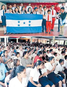  ??  ?? La Corporació­n Municipal infantil fue juramentad­a durante el cabildo abierto. Los escolares piden más atención a las autoridade­s.