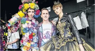  ?? Pictures: Tristan Fewings/Getty Images ?? Jeremy Scott, top, and backstage in Milan.