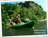  ??  ?? Kayak on the Gardon river