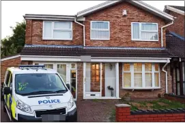  ??  ?? INVESTIGAT­ION: West Midlands Police outside a house in Wolverhamp­ton