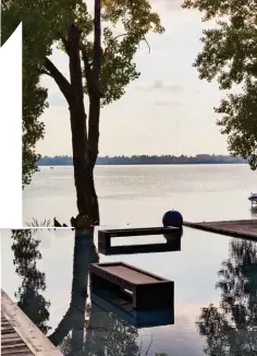  ??  ?? Top An infinity pool appears to spill into the Ottawa River and provides ample opportunit­ies to sit and meditate