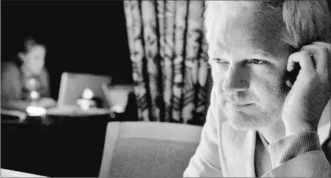  ??  ?? Assange in ‘Risk’. — Courtesy of Praxis Films-Showtime Networks