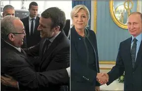  ??  ?? Macron s’est rendu en Algérie, en février, et Le Pen en Russie, en mars.