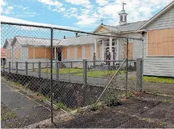  ?? PHOTO: STUFF ?? In early 2017, Hato Petera College boarding facilities were boarded up and the college started operating as a day school with 25-30 students. Now it has one student.