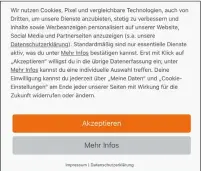  ??  ?? Einfach nur per Klick akzeptiere­n sollten Sie die vorgeschla­genen Einstellun­gen besser nicht.