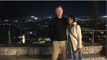  ??  ?? Philip Ryan and his new wife Lakshmi on their luxury honeymoon in Greece