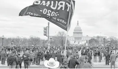  ?? KENNY HOLSTON/THE NEW YORK TIMES ?? Supporters of then-President Trump converge Jan. 6 on the U.S. Capitol. Before a hearing scheduled for Wednesday, members of a House committee asked cable companies what they did to combat“the spread of misinforma­tion.”