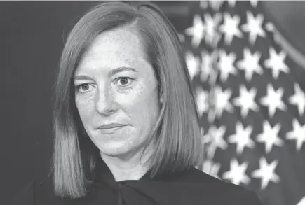  ?? EVAN VUCCI/AP ?? White House press secretary Jen Psaki says President Joe Biden wants any aid deal in Congress to be bipartisan and that the process of meeting with lawmakers to talk through the plan is just beginning.