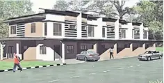  ??  ?? BENEFICIAL INVESTMENT: Photo shows an artist’s impression of Willow Villas’ double storey terrace houses.