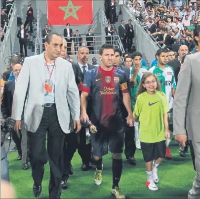  ?? FOTO: PEP MORATA ?? Leo Messi volverá a Tánger El 28 de julio de 2012 disputó un amistoso ante el Raja Casablanca (0-8) y marcó tres goles