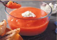  ?? CHRISTINA M. FLETES/TNS ?? Get creative with Peach-and-Tomato Gazpacho with Cucumber Yogurt.