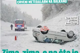  ??  ?? Sneg izazvao
probleme širom Evrope