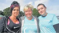  ??  ?? Mother and daughter Kirsty and Tracey Rogerson and daughter Kerry from Amlwch