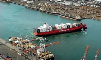  ??  ?? Port of Tauranga’s $350 million expansion paid off as larger container ships began arriving.