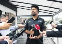  ?? PHOTO: GETTY IMAGES ?? Stepping up . . . Newly appointed Hurricanes captain Ardie Savea speaks to the media during a conference in Wellington yesterday.