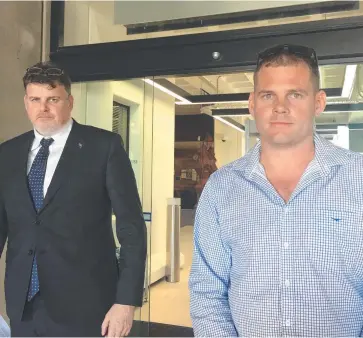  ?? Picture: SUPPLIED ?? SERIOUS CONSEQUENC­E: Defence lawyer Richard Scholl and Kyal Stuart Frunks at court.