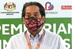  ??  ?? Not advisable: Khairy says the us and other countries don’t recommend the antibody test.